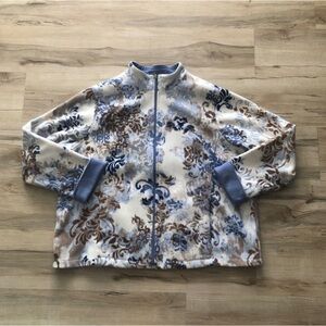 Alia Blue and Brown Patterned Sweater